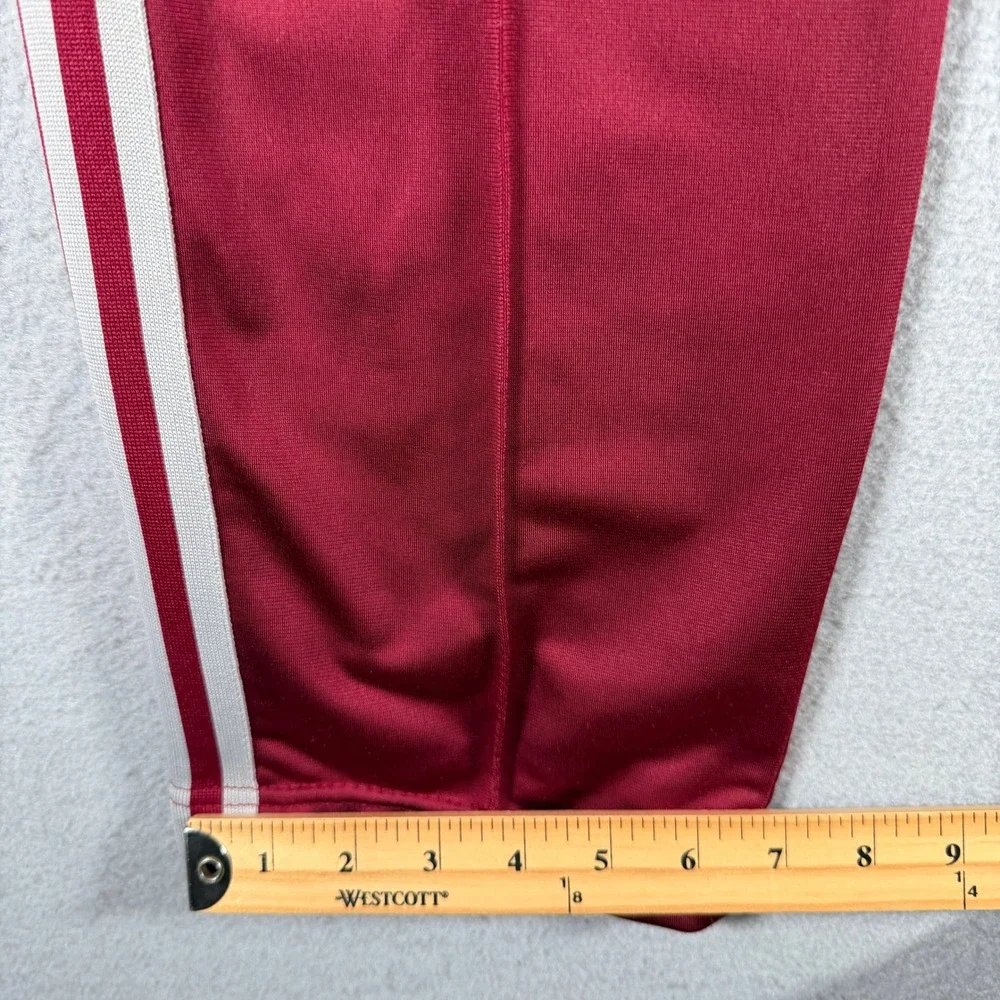 Vintage Adidas ATP Keyrolan Track Pants Burgundy Red 3 Stripe Mens Medium 32x31